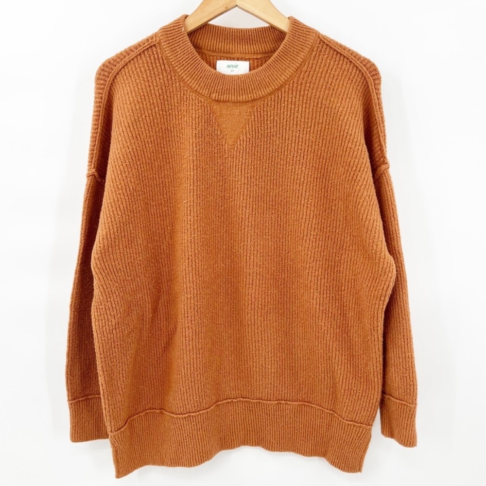 Aerie ribbed oversized sweater orange, XL, used, smoke free pet free home